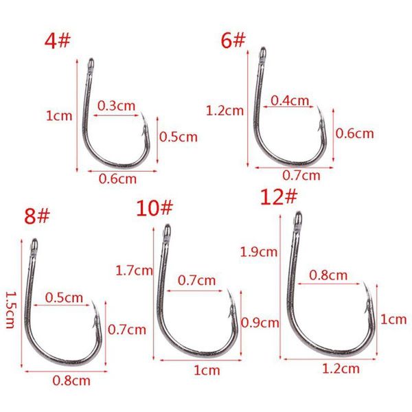 

pcs/set high carbon steel fishhooks barbed hook fishing equipment for lake river ocean hooks