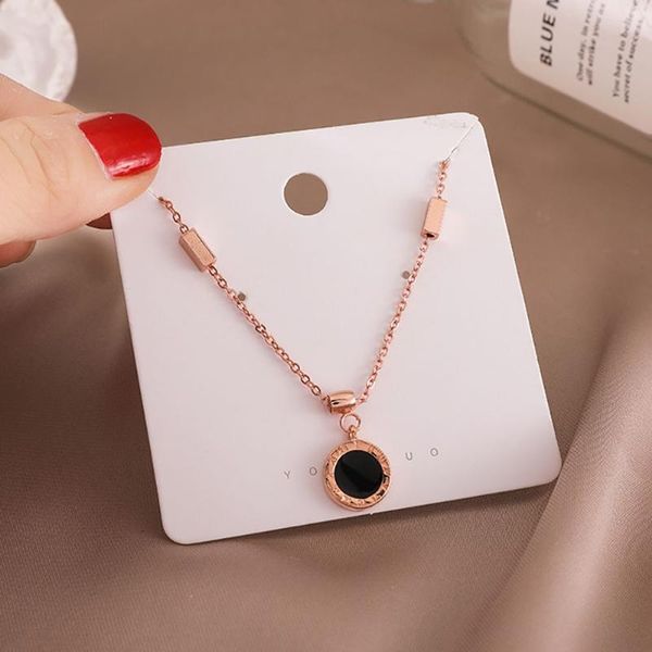 

pendant necklaces fashion temperament lady elegant simple clavicle chain japanese and korean personality wild round necklace, Silver