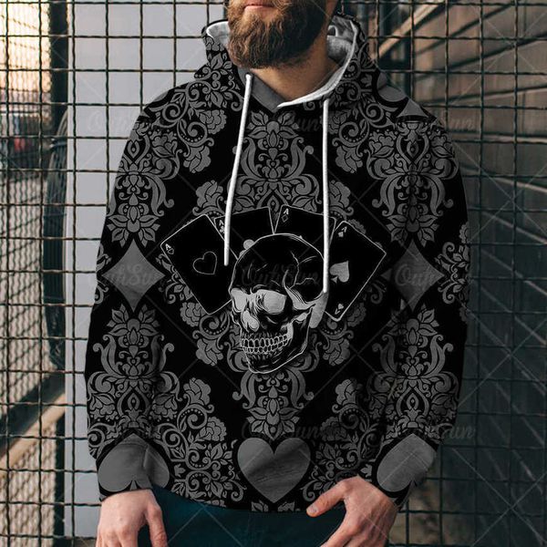 

men's hooded sweater 3d printed sweater loose hooded 3d sweater digital printed hoodie l9f9, Black