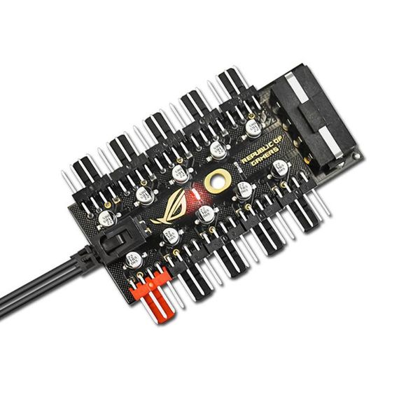 

fans & coolings splitter universal motherboard 4 pin computer 1 to 10 way pwm accessories adapter connection cooling fan hub speed controlle