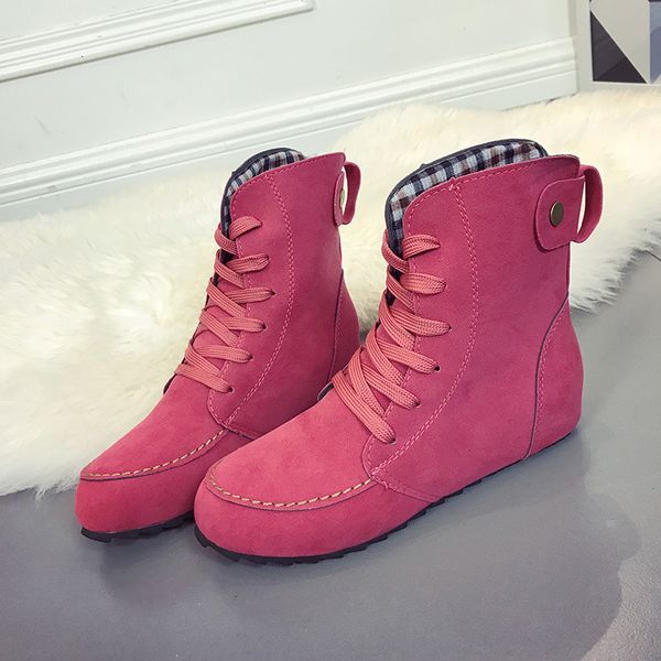 

autumn / winter 2021 flat bottomed short round head lace up chelsea large women's boots, Black