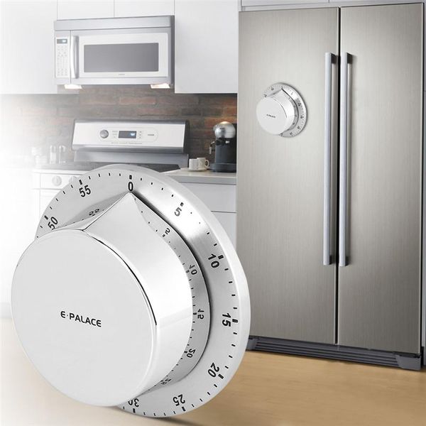 

kitchen timers timer, chef cooking timer clock with load alarm, mechanical - magnetic backing, 60 minute countdown reminder