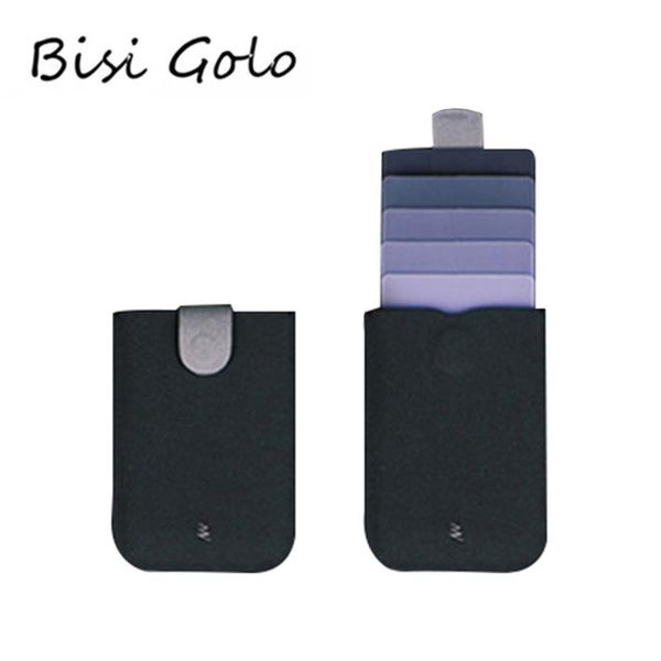 

card holders bisi goro 2021 style men women fashion holder casual business pull creative colorful thin mini wallet, Brown;gray