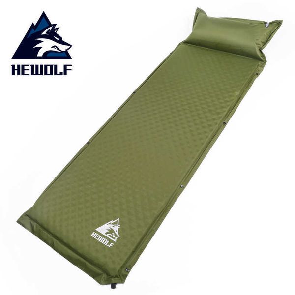 HEWOLF Outdoor 188 * 65 * 5 cm Einzel Automatische Aufblasbare Kissen Pad Verdickung Bett Matratze Camping Zelt Mittagessen Freizeit matte Y0706