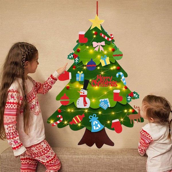 

christmas decorations 70cm felt tree festival atmosphere child diy creative decoration green xmas hanging ornaments