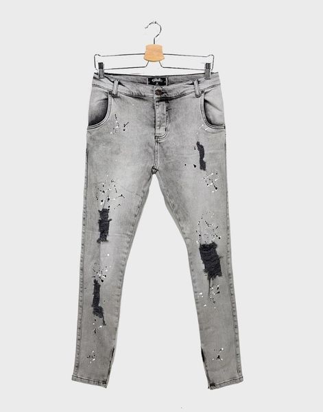 

Men's Jeans SikSilk Gray Riot Distressed GM1G, Blue