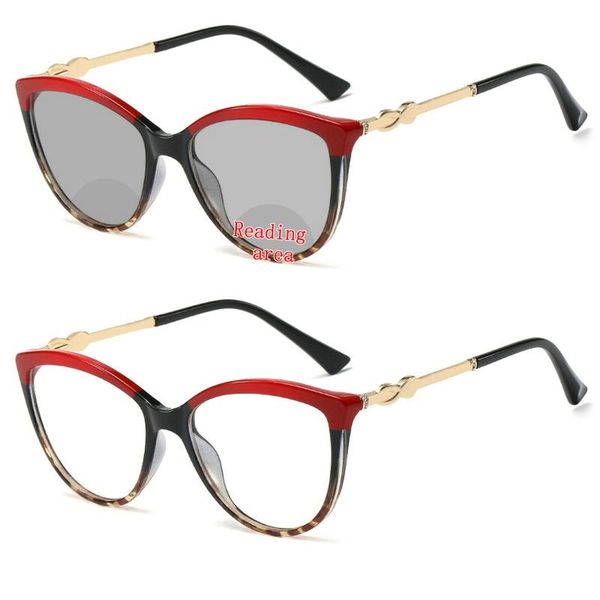 

sunglasses fashion women bifocal reading glasses vintage transition pochromic magnification presbyopia uv400 nx, White;black
