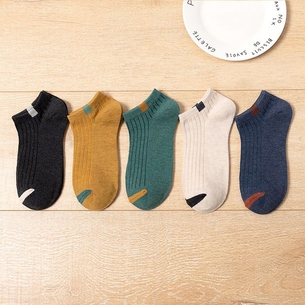 

KgW thin men's cotton short spring and summer four seasons boat sockscotton sports sweat absorbing invisible men's boat socks, Black