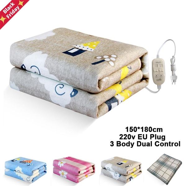 

electric blanket 220v thicker heater double body warmer 180*150cm heated mattress thermostat heating eu plug blankets