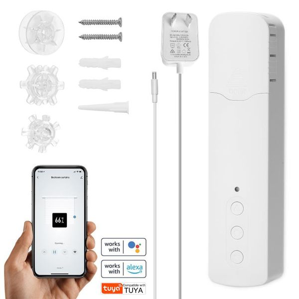 

smart home control tuya wifi tm616egwt intelligent pull bead curtain motor el electric mobilephone app voice quiet