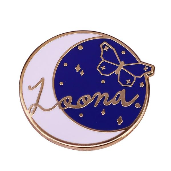 

pins, brooches crescent moon enamel pin cat tiger badge stay wild child brooch accessory, Gray