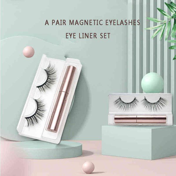 

fake eyelashes wholesale eyelashes 3-100 pairs magnetic 3d mink magnet eyeliner lashes waterproof liquid makeup 220226