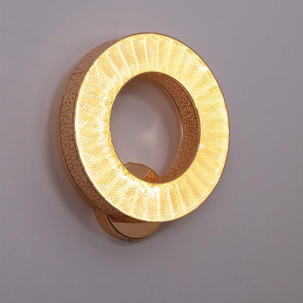 

wall lamp led light luxury hardware acrylic round nordic bedroom study corridor dining living room background decor lighting