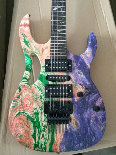 

electric guitar solid body color red avril mahogany custom