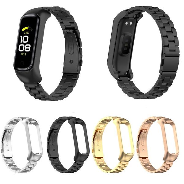 

watch bands watchband strap for samsung galaxy fit 2 sm-r220 stainless steel band fit2 replacement correa, Black;brown