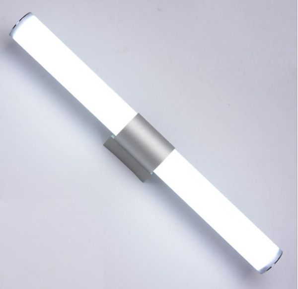 Badezimmer Wandspiegel Lampe LED Leuchten Schrank Moderne Minimalist 425 mm 10W 545 mm 12W weiße Stangenrohr Acrylwandlampen