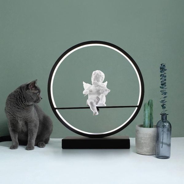 

table lamps nordic led lamp for boy girl bedroom bedside standing desk light home decor modern bird fixtures loft luminaire