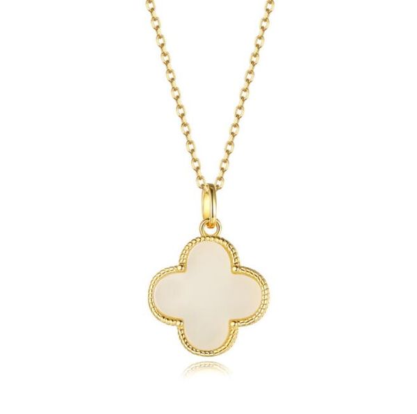 

s925 sterling silver natural hetian jade lucky four leaf clover necklace
