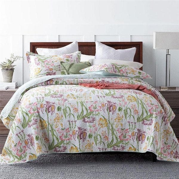 

comforters & sets floral quilt set bed quilted cover pillow case queen