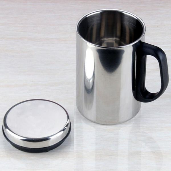 

water bottles 1 pcs 500ml stainless steel insulation tea mug double wall cup with handle lid portable coffee kitchen supplies