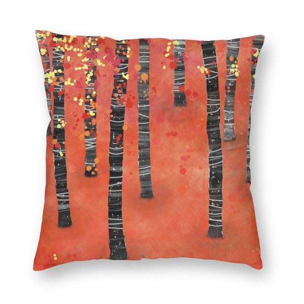 

cushion/decorative pillow birches autumn woodland abstract pillowcase printing cushion cover decorations throw case bed drop