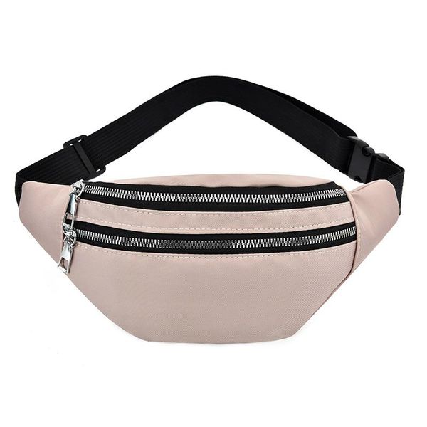 

pu leather women's bag 2021 solid wild waist bags female pouch chain fanny pack chest shoulder slung women belt bum