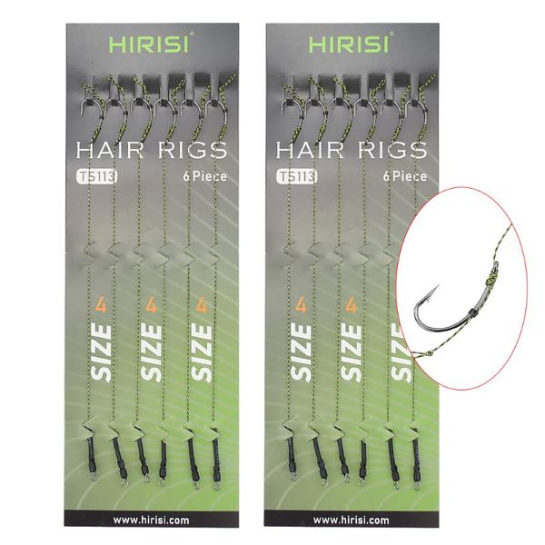

fishing hooks 12 x carp ready made hook link tied rigs terminal tackle