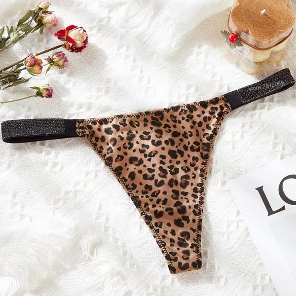 

women's panties 2021 letter rhinestone underwear hip lifting satin thong low waist seamless briefs lingerie swimwear bottom, Black;pink