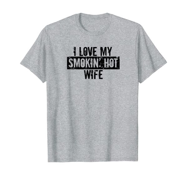

funny i love my smokin' wife valentine anniversary tee, White;black