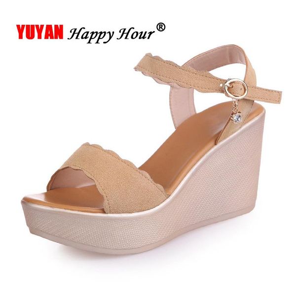 

summer wedge sandals women platform casual height increasing shoes sweet ladies heel 8.5cm a1186, Black