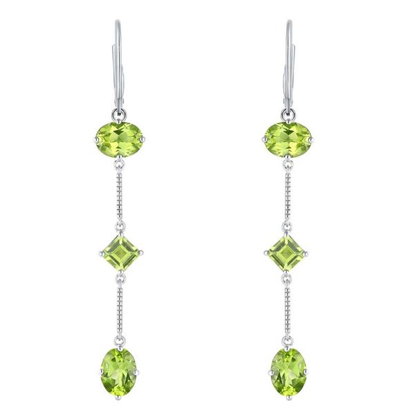 

dangle & chandelier gz zongfa fashion handmade jewelry earrings girl natural peridot gem 925 sterling silver fine