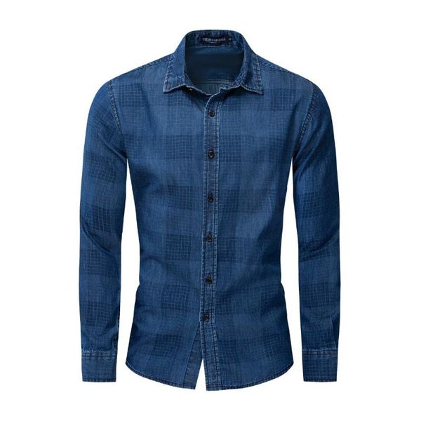 

mens long sleeved denim shirt spring and autumn casual cotton male shirts plaid man 100% fashion j2838 men's, White;black