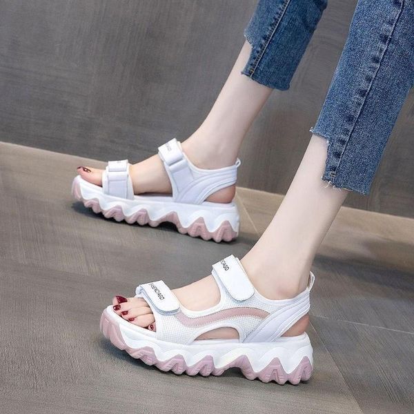 

sandals female brand sports nice summer chunky for women fashion platform sandal ladies designers casual wedges, Black