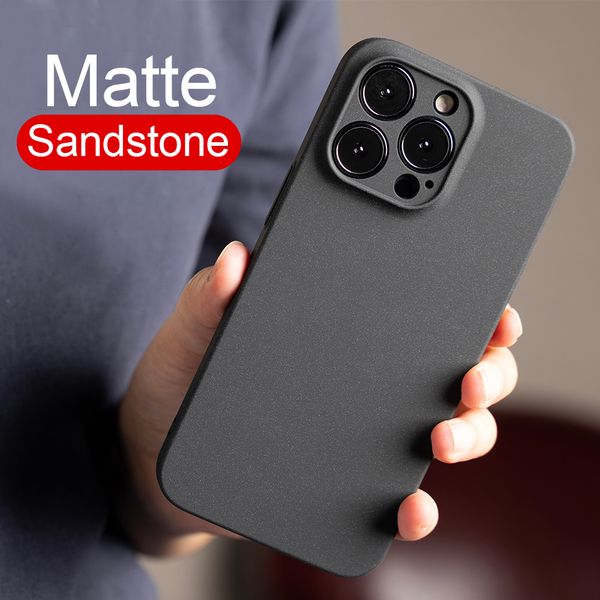 Sandstein Matte Hard Phone Cases für iPhone 13 12 11 Pro Max XR 8 Plus PC Back Cover Slim Bumper