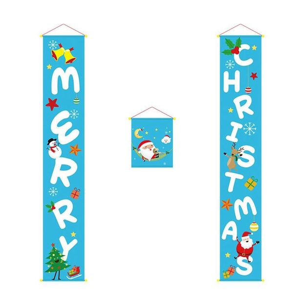 

christmas decorations merry porch sign decorative door banner for home hanging ornaments blue