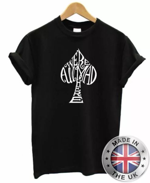 

we're alle mad herre t-shirt s-xxl herren damen, White;black