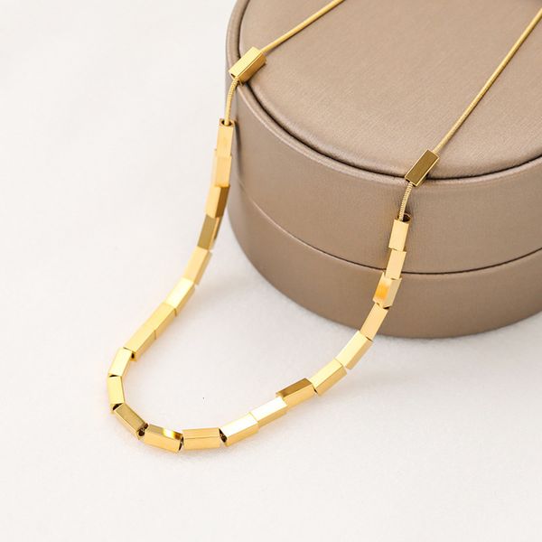

titanium steel necklace early autumn geometric bafang came to finance live broadcast fashion blogger, Black