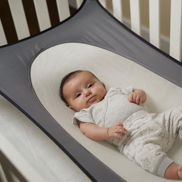 

camp furniture infant baby hammock born kid sleeping bed safe detachable cot crib swing elastic adjustable net portable