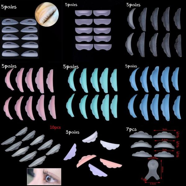 

3/5/8pair makeup tools eyelash curler replacement silicone pad eye lash curling accessory high elastic reable false eyelashes