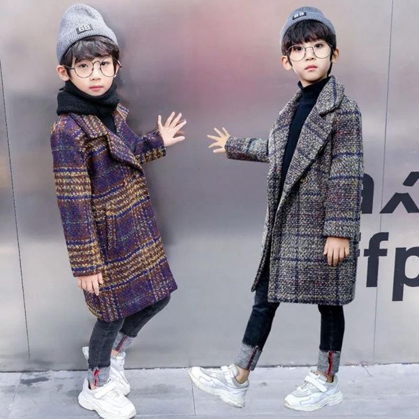 

down coat 5-14 years teeange boys thick woolen children winter turn collar long jackets for warm outerwear 6 8 10 12, Blue;gray