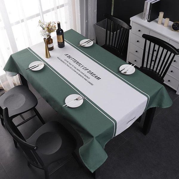 

table cloth 2021 designed modern simple style solid color printed 100%polyester waterproof tablecloth
