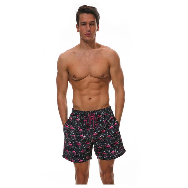 

men's swimwear mens fitness beach shorts fashion trend breathable 3d printing quick dry boxer summer male loose plus size thin surf sho