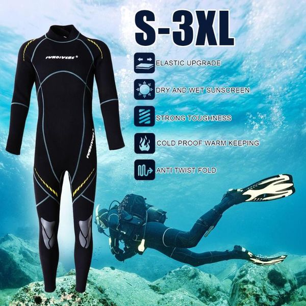 

neoprene wetsuit 3mm scuba diving thermal winter warm wetsuits full suit swimming surfing kayaking black clothing swim wear