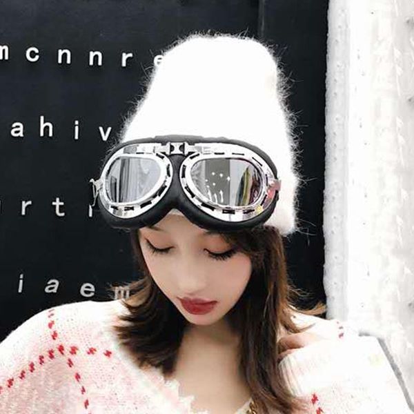 

beanies winter hat solid color women and girl warm wool fur caps cashmere knitted hats skullies