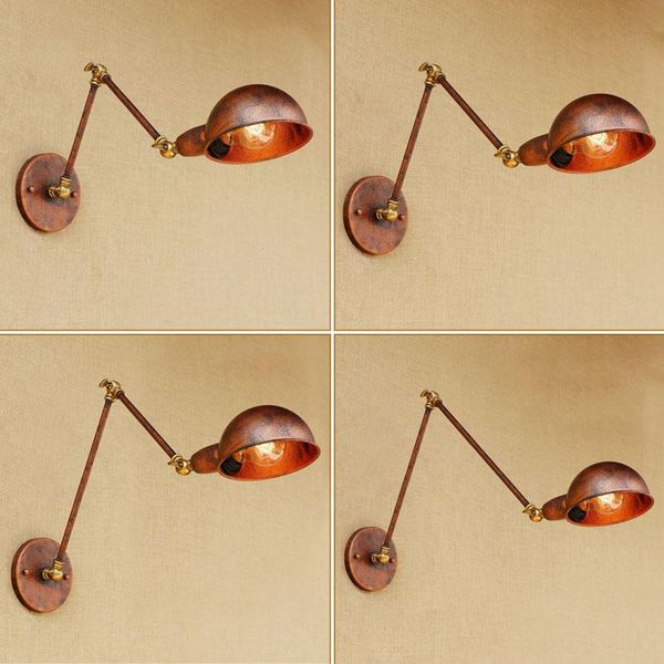 

wall lamp industrial loft style edison sconce swing long arm vintage iron light fixtures indoor lighting lamparas