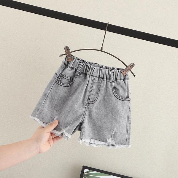 

shorts toddler boys casual high-quality elastic waist for boy 2 3 4 5 6 years baby jeans summer children denim pants, Black