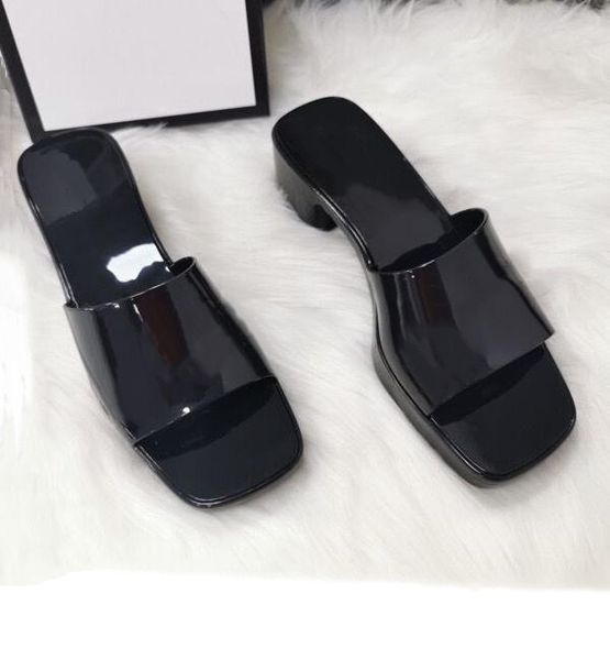 

32k the latest quality women design sandals leather girl dress wedding heel lady shoes mid-heel sandal, Black