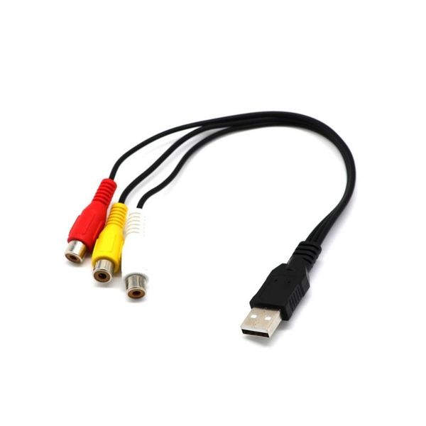 

cell phone mounts & holders 1.5m 5ft usb male a to 3 rca av a/v tv adapter cord cable 3rca audio video for set-box game console dropship