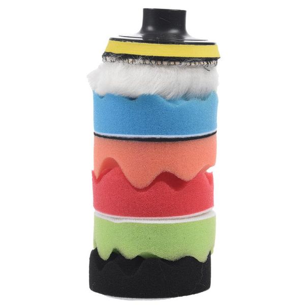 

7pcs sponge polishing waxing buffing pads kit set compound for auto car
