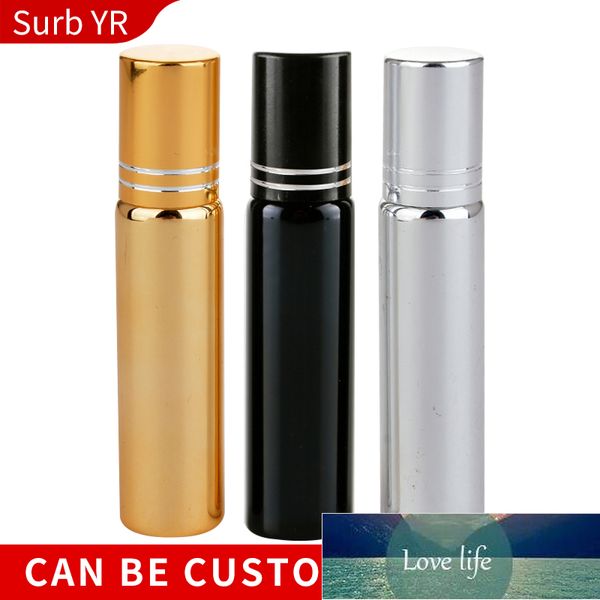 Großhandel 10 ml nachfüllbare Mini niedliche UV -Glas -Parfümflasche mit Rollen auf leerer ätherischer Ölhülle Augencreme -Fläschchen